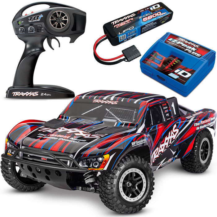Traxxas Slash 4x4 VXL Heavy Duty Brushless RTR Short Course RC Truck LiPo Combo